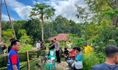 Bhabinkamtibmas-Desa-Kateri-Hadiri-Resepsi-Pernikahan,-Sampaikan-Edukasi-Kamtibmas-dan-Pencegahan-Rabies