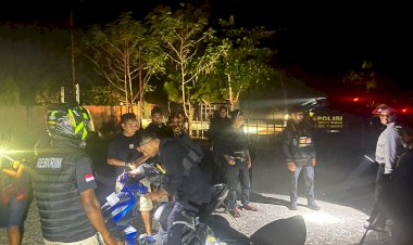 Tim-URC-Polres-Malaka-Intensifkan-Patroli-Malam,-Amankan-Sepeda-Motor-Korban-Pelemparan-di-Bakiruk