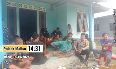 Patroli-Dialogis-Polsek-Malaka-Barat,-Ajak-Warga-Jaga-Kamtibmas-dan-Hindari-Miras