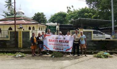 Sambut-HUT-Bhayangkara-Ke-80,-Polsek-Malaka-Tengah-Gelar-Bakti-Religi-di-Masjid-Besar-Al-Jihad-Betun