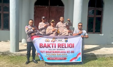 Sambut-HUT-Bhayangkara-ke-80,-Polsek-Malaka-Barat-Gelar-Bakti-Religi-di-GMIT-Maktihan