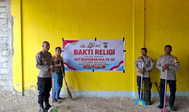 Polsek-Laenmanen-Gelar-Bakti-Religi-di-Kapela-Santo-Yohanes-Rasul-dan-Penginjil-Eokpuran-Sambut-HUT-Bhayangkara-ke-80
