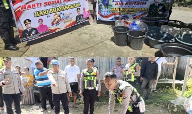 Sambut-HUT-Bhayangkara-ke-80,-Polres-Malaka-Salurkan-Bantuan-Air-Bersih-untuk-Warga-Terdampak-Kemarau-di-Desa-Litamali