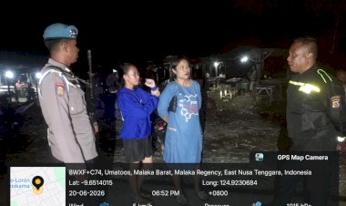 Jaga-keamanan-wilayah,-personel-Polsek-Malaka-Barat-aktif-sambangi-warga