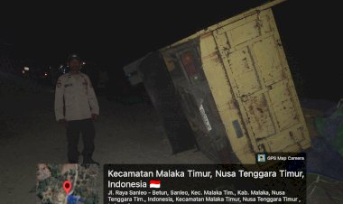 Polsek-Malaka-Timur-pastikan-penanganan-cepat-kecelakaan-tunggal-berjalan-aman-dan-kondusif