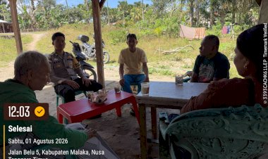 Bhabinkamtibmas-Polsek-Laenmanen-Intensifkan-Patroli-Preventif,-Ajak-Masyarakat-Bersama-Jaga-Kamtibmas