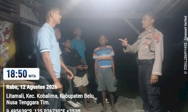 Menjelang-Malam,-Polisi-Pastikan-Warga-Kobalima-Tetap-Aman-dan-Waspada