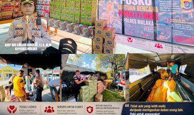 Satu-Kepedulian,-Sejuta-Harapan:-Polres-Malaka-Dirikan-Posko-Peduli-Flores-dan-Galang-Bantuan-Bersama-Masyarakat