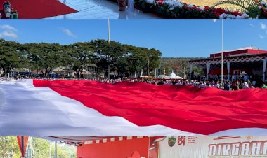 Upacara-HUT-ke-81-RI-di-Malaka-Berlangsung-Khidmat,-Polres-Malaka-Pastikan-Seluruh-Rangkaian-Aman-dan-Lancar