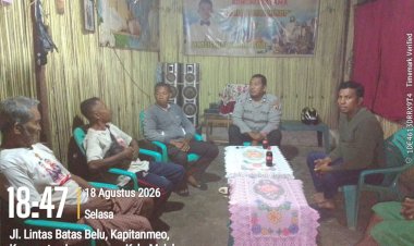 Patroli-Presisi-Polsek-Laenmanen-Perkuat-Kamtibmas,-Polisi-Sambangi-Warga-hingga-Pelosok-Desa