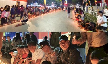 Polres-Malaka-Kawal-Aksi-Solidaritas-dan-Seribu-Lilin-untuk-Korban-Gempa-Flores,-Malaka-Bergerak-dalam-Kemanusiaan