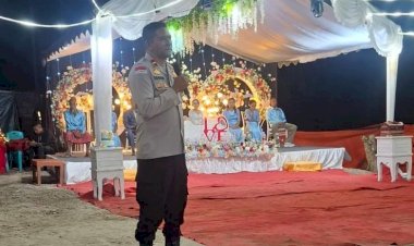 Hadiri-Acara-Pernikahan-Warga,-Kapolsek-Sasitamean-Sampaikan-Himbauan-Kamtibmas