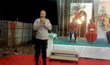 Polsek-Laenmanen-Pastikan-Pesta-Pernikahan-Berlangsung-Aman-dan-Kondusif,-Polisi-Sampaikan-Imbauan-Kamtibmas