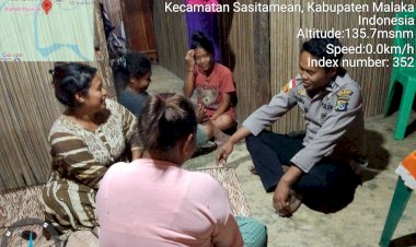 Patroli-Dialogis-Polsek-Sasitamean-Perkuat-Kamtibmas,-Polisi-Ajak-Warga-Waspada-Curanmor-dan-TPPO