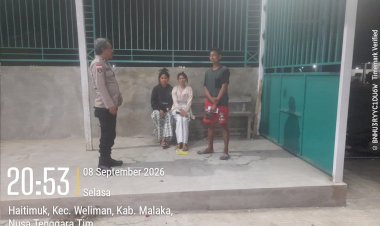 Patroli-Malam-Polsek-Weliman-Perkuat-Kehadiran-Polisi,-Jaga-Kamtibmas-Tetap-Kondusif