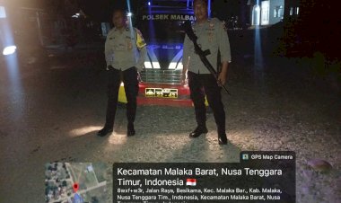 Cegah-Gangguan-Kamtibmas-Sejak-Dini,-Polsek-Malaka-Barat-Intensifkan-Patroli-Dialogis