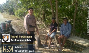 Jaga-Perbatasan-Tetap-Aman,-Polsek-Kobalima-Perkuat-Patroli-Cegah-Pelintas-Batas-Ilegal