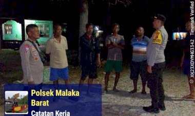 Polsek-Malaka-Barat-Rangkul-Warga,-Ciptakan-Suasana-Malam-yang-Aman-dan-Kondusif