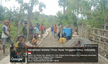 Polsek-Malaka-Timur-Hadir-di-Tengah-Aktivitas-Warga,-Perkuat-Kamtibmas-dan-Kepedulian-Lingkungan