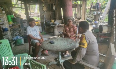 Cegah-Gangguan-Kamtibmas,-Polsek-Rinhat-Ingatkan-Warga-Waspadai-Miras,-Tawuran-dan-Curanmor