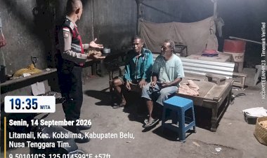 Cegah-Gangguan-Kamtibmas-Sejak-Dini,-Polsek-Kobalima-Perkuat-Patroli-Dialogis-dan-Edukasi-Warga