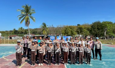 Lomba-PBB-Polisi-Cilik-Semarakkan-HUT-ke-71-Lalu-Lintas,-Polres-Malaka-Tanamkan-Disiplin-Sejak-Dini