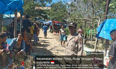 Polsek-Malaka-Timur-Hadir-di-Pasar-Rakyat-Boas,-Ajak-Pedagang-dan-Warga-Jaga-Kamtibmas
