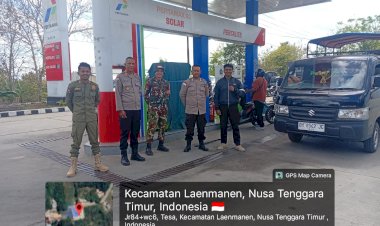 Polsek-Laenmanen-Kawal-Penyaluran-BBM,-Pastikan-Antrean-Tertib-dan-Pengisian-Berkeadilan