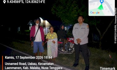 Patroli-Malam-Polsek-Laenmanen-Cegah-Gangguan-Kamtibmas,-Situasi-Wilayah-Tetap-Kondusif