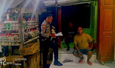 Patroli-Malam-Polsek-Wewiku-Perkuat-Pengawasan-di-Jalur-Rawan,-Pengguna-Jalan-Diimbau-Tetap-Waspada
