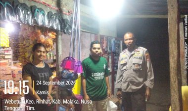 Polsek-Rinhat-Gencarkan-Imbauan-Kamtibmas,-Cegah-Gangguan-Keamanan-di-Malam-Hari