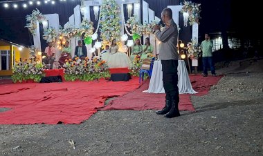 Polsek-Laenmanen-Monitoring-Pesta-Pernikahan,-Sampaikan-Himbauan-Kamtibmas-kepada-Masyarakat