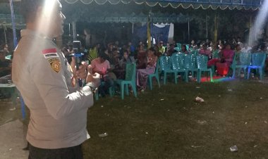 Polsek-Malaka-Barat-Hadir-Jaga-Kamtibmas-di-Pesta-Pernikahan,-Sampaikan-Imbauan-Humanis-kepada-Pemuda