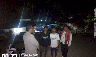 Cegah-Gangguan-Kamtibmas-Sejak-Dini,-Polsek-Laenmanen-Hadir-Jaga-Keamanan-Wilayah-hingga-Malam-Hari