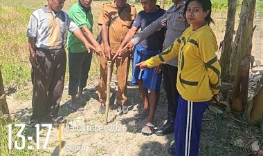 Bhabinkamtibmas-Polsek-Kobalima-Fasilitasi-Mediasi-Batas-Tanah,-Kedua-Pihak-Sepakat-Berdamai