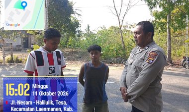 Patroli-Kamtibmas-di-Kecamatan-Laenmanen,-Polri-Ajak-Masyarakat-Bersama-Jaga-Keamanan-dan-Ketertiban