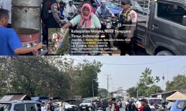 Patroli-Presisi-Polres-Malaka-di-SPBU-Laran,-Jaga-Kelancaran-Antrean-dan-Ketertiban-Lalu-Lintas
