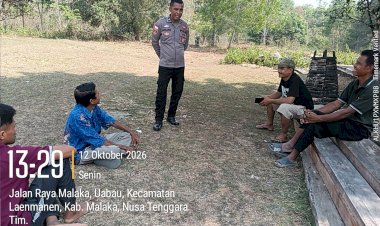 Patroli-Kamtibmas-di-Laenmanen,-Polres-Malaka-Ajak-Warga-Cegah-Gangguan-Keamanan-Sejak-Dini