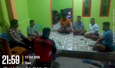 Patroli-Malam-Polsek-Wewiku,-Polri-Hadir-Jaga-Keamanan-dan-Kenyamanan-Warga