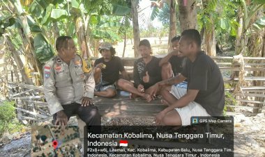 Cegah-Gangguan-Kamtibmas-Sejak-Dini,-Polsek-Kobalima-Hadir-Menyapa-Warga-dan-Jaga-Keamanan-Wilayah