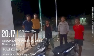 Patroli-Malam-Polsek-Kobalima-Perkuat-Kedekatan-dengan-Warga,-Jaga-Situasi-Tetap-Kondusif