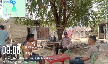 Sambangi-Pasar-hingga-Permukiman,-Polsek-Malaka-Timur-Ajak-Warga-Jaga-Keamanan-dan-Tolak-Pungli