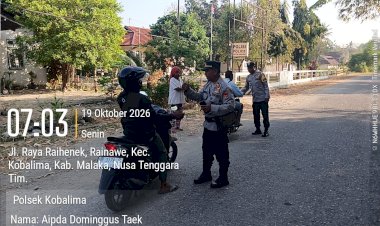 Polsek-Kobalima-Hadir-di-Pagi-Hari,-Wujudkan-Arus-Lalu-Lintas-yang-Aman-dan-Lancar
