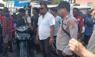 Polsek-Malaka-Barat-Kawal-Penyaluran-BBM-di-APMS-Naas,-Pastikan-Antrean-Tertib-dan-Lancar