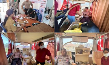 Sambut-Hari-Jadi-Humas-Polri-ke-75,-Polres-Malaka-Gelar-Aksi-Donor-Darah-untuk-Kemanusiaan