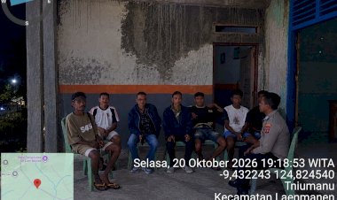 Cegah-Gangguan-Kamtibmas,-Polsek-Laenmanen-Intensifkan-Patroli-Malam-di-Uabau-dan-Tniumanu