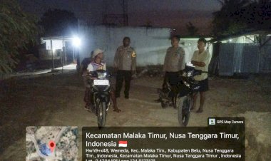 Patroli-Malam-Polsek-Malaka-Timur,-Polisi-Sambangi-Warga-dan-Ajak-Pemuda-Jaga-Lingkungan-Tetap-Kondusif