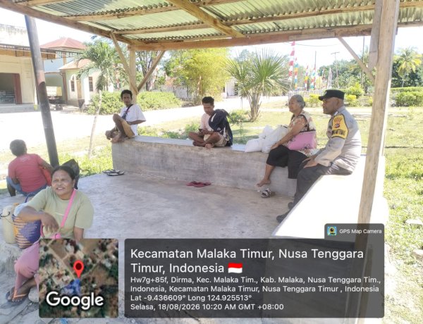 Dari Pasar hingga Jalan Utama, Bhabinkamtibmas Polsek Malaka Timur Ajak Warga Jaga Kamtibmas