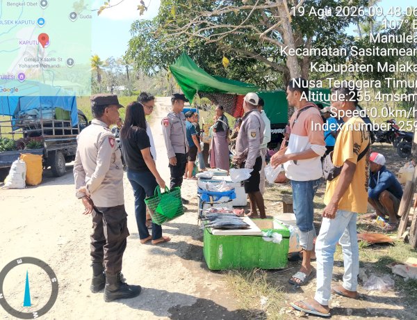 Patroli Dialogis Polsek Sasitamean Sasar Hari Pasar, Polisi Perkuat Pencegahan Curanmor