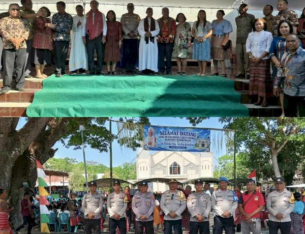 Polsek Sasitamean Pastikan Peresmian Gereja Sta. Sicilia Kotafoun Berlangsung Aman, Perkuat Harmoni dan Kebersamaan